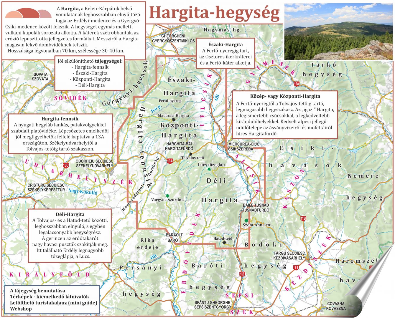 A Hargita földrajzi elhelyezkedése