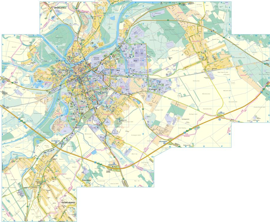 térkép győr és környéke Győr (és környéke) térkép – DIMAP Bt.   Térkép készítés és webáruház
